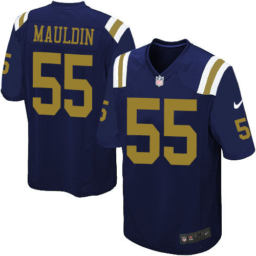 Men's Limited Lorenzo Mauldin Nike Jersey Navy Blue Alternate - #55 NFL New York Jets